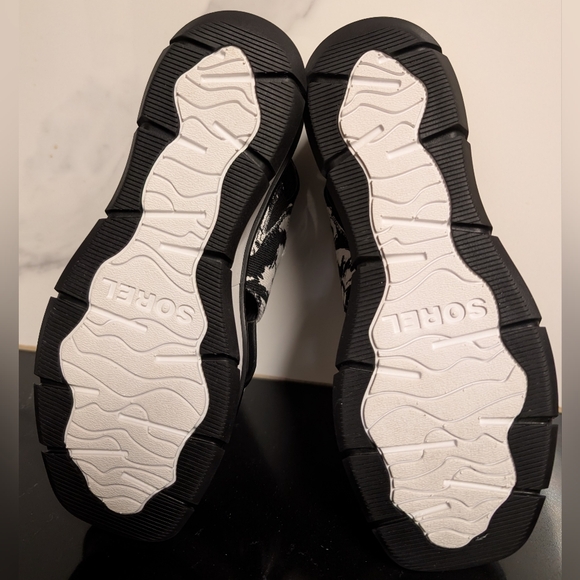 Sorel Black White Joanie III Slingback Wedge Sandals Size 6 NWOT MSRP $129.95 - Picture 11 of 11